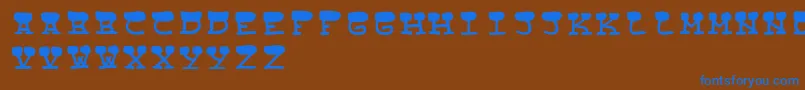 StreetCowboysRegular Font – Blue Fonts on Brown Background