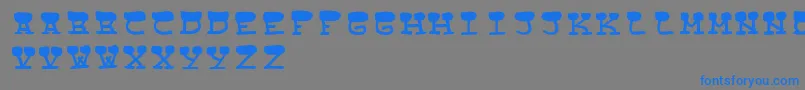 StreetCowboysRegular Font – Blue Fonts on Gray Background