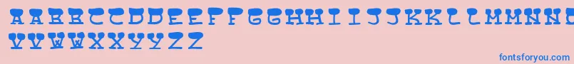 StreetCowboysRegular Font – Blue Fonts on Pink Background