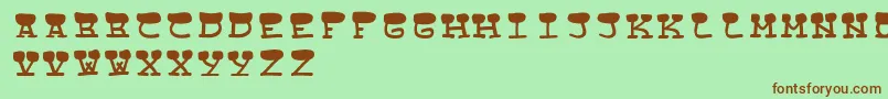 StreetCowboysRegular Font – Brown Fonts on Green Background