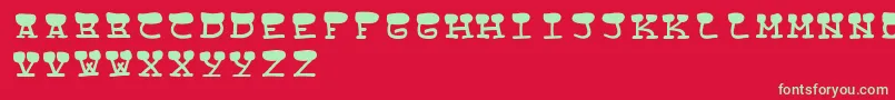 StreetCowboysRegular Font – Green Fonts on Red Background