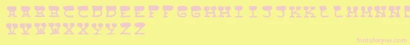 StreetCowboysRegular Font – Pink Fonts on Yellow Background