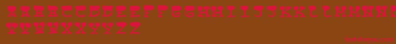 StreetCowboysRegular Font – Red Fonts on Brown Background