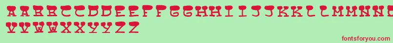 StreetCowboysRegular Font – Red Fonts on Green Background