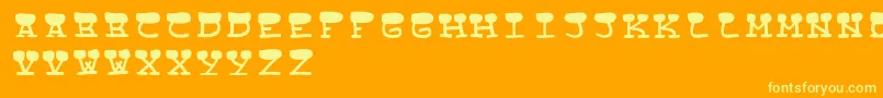 StreetCowboysRegular-Schriftart – Gelbe Schriften auf orangefarbenem Hintergrund