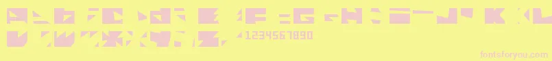 Monolithos Font – Pink Fonts on Yellow Background