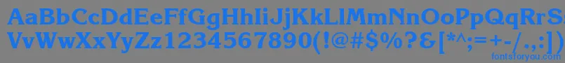 Korinnablackctt Font – Blue Fonts on Gray Background