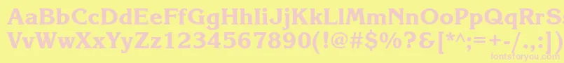 Korinnablackctt Font – Pink Fonts on Yellow Background