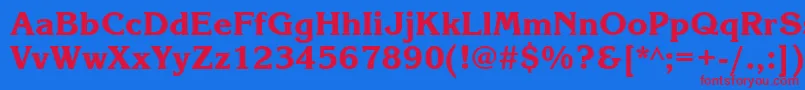 Korinnablackctt Font – Red Fonts on Blue Background