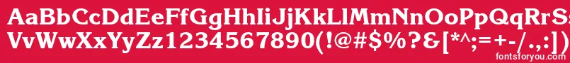 フォントKorinnablackctt – 赤い背景に白い文字