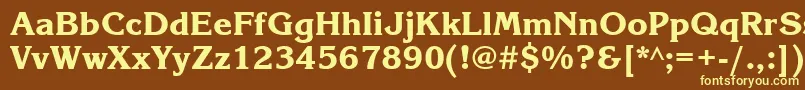 Korinnablackctt Font – Yellow Fonts on Brown Background