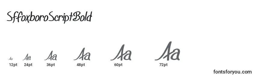 SfFoxboroScriptBold Font Sizes