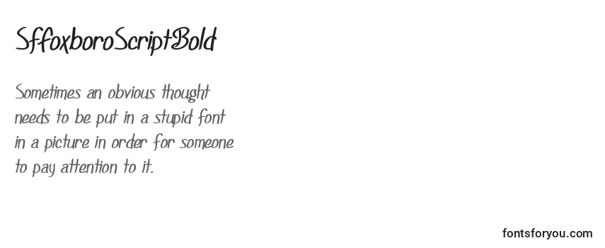 SfFoxboroScriptBold Font