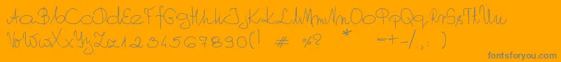 MyOwnScript-Schriftart – Graue Schriften auf orangefarbenem Hintergrund