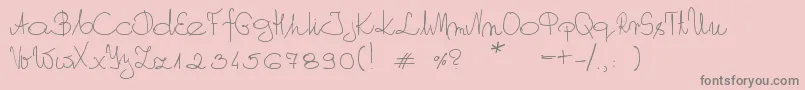 MyOwnScript-Schriftart – Graue Schriften auf rosa Hintergrund