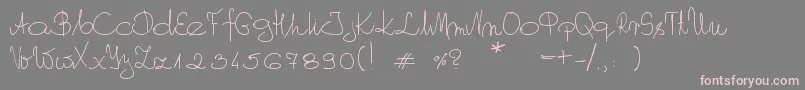 MyOwnScript Font – Pink Fonts on Gray Background