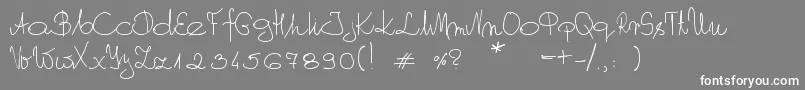 MyOwnScript Font – White Fonts on Gray Background