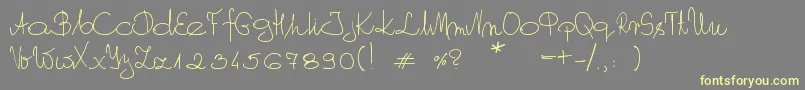 MyOwnScript Font – Yellow Fonts on Gray Background
