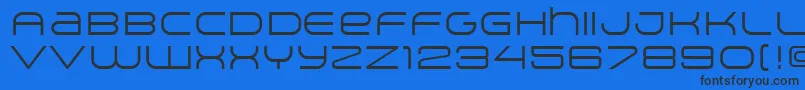 ArkitechLight Font – Black Fonts on Blue Background