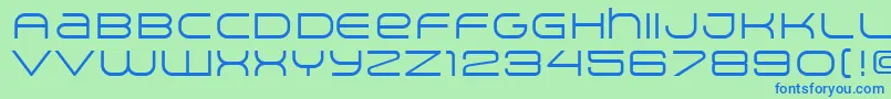 Шрифт ArkitechLight – синие шрифты на зелёном фоне