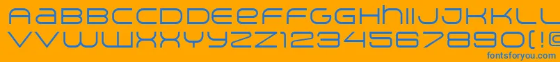 ArkitechLight Font – Blue Fonts on Orange Background