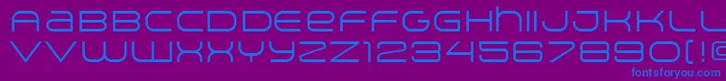 ArkitechLight Font – Blue Fonts on Purple Background