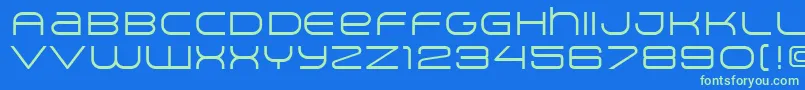 ArkitechLight Font – Green Fonts on Blue Background