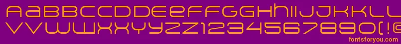 ArkitechLight Font – Orange Fonts on Purple Background