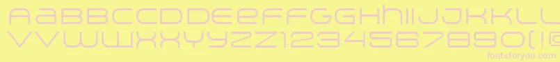 ArkitechLight Font – Pink Fonts on Yellow Background