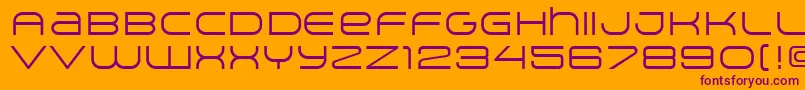 ArkitechLight Font – Purple Fonts on Orange Background