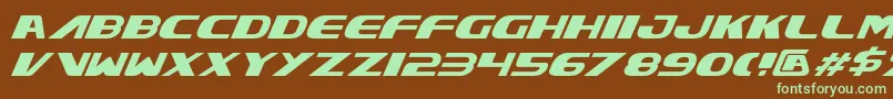 Xcelv3i Font – Green Fonts on Brown Background