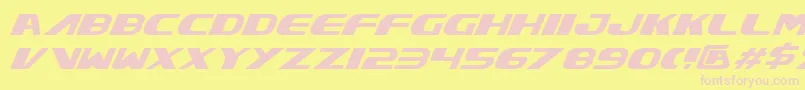 Xcelv3i Font – Pink Fonts on Yellow Background