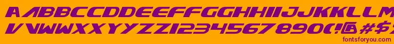 Xcelv3i Font – Purple Fonts on Orange Background