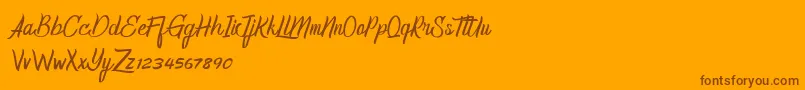 HomerunDemo Font – Brown Fonts on Orange Background