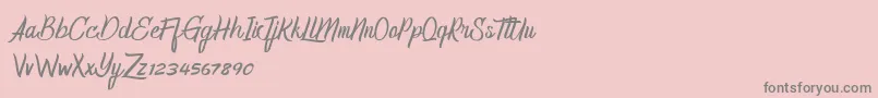 HomerunDemo Font – Gray Fonts on Pink Background