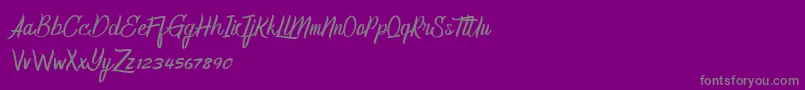 HomerunDemo Font – Gray Fonts on Purple Background