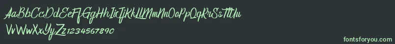 HomerunDemo Font – Green Fonts on Black Background