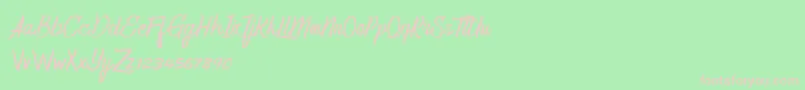 HomerunDemo Font – Pink Fonts on Green Background