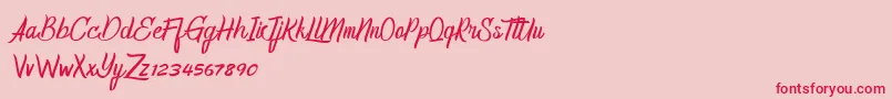 HomerunDemo Font – Red Fonts on Pink Background