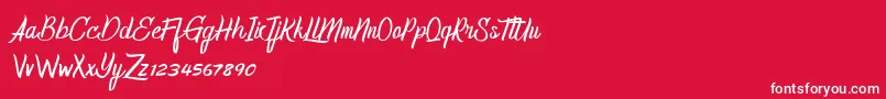 HomerunDemo Font – White Fonts on Red Background