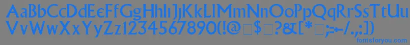 VillagePlain Font – Blue Fonts on Gray Background