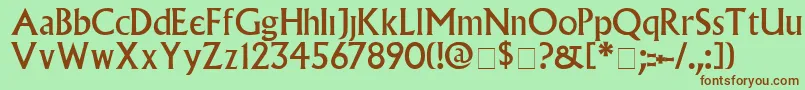 VillagePlain Font – Brown Fonts on Green Background