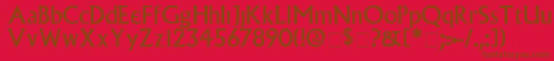 VillagePlain Font – Brown Fonts on Red Background