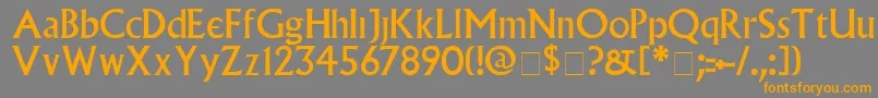 VillagePlain Font – Orange Fonts on Gray Background