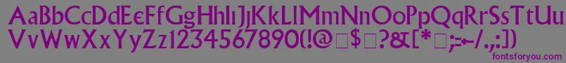 VillagePlain Font – Purple Fonts on Gray Background