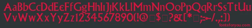 VillagePlain Font – Red Fonts on Black Background