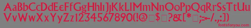 VillagePlain Font – Red Fonts on Gray Background