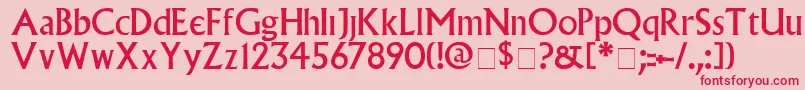VillagePlain Font – Red Fonts on Pink Background
