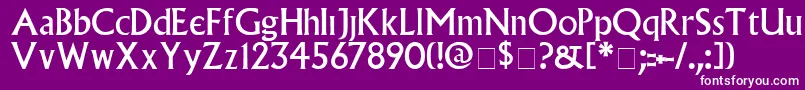 フォントVillagePlain – 紫の背景に白い文字