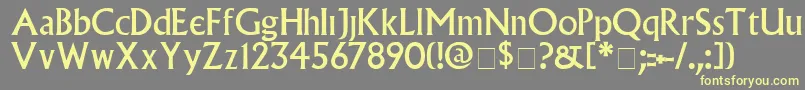 VillagePlain Font – Yellow Fonts on Gray Background